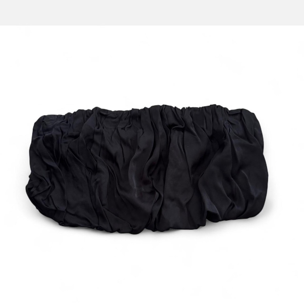 Olivaceous Black Ruched Top